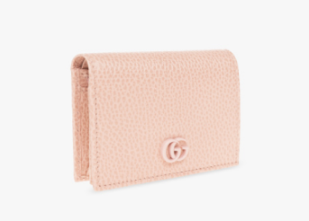 Leather wallet in Cotton Candy Pink color